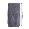Men Wearable Bath Towel with Pocket Adjustable Size Shower Skirts Elastic Waist Sauna Gym Swimming Holiday Spa Bath Beach Towel