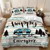 3pcs Bedding Camping Themed Print (1 Set +2 Pillowcases, No Core), Soft, Warm, Skin-friendly, Various Size To Meet Different Needs Suitable