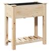 Garden Planter with Shelf Beige 71 x 37 x 76.5 cm