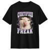 Harajuku Tshirt Summer Silly Certified Freak Eat Ceunisext Cursed Cat Funny Hippie Tshirts Cotton Tee Shirt Short Sleeve Clothes