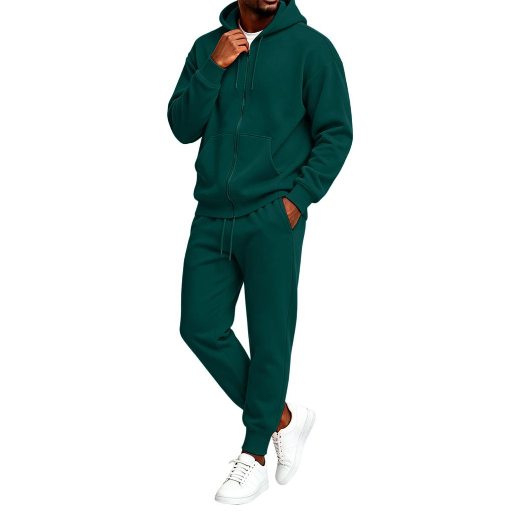 Heren Rits Hoodie en Joggingbroek 2-delige Set Casual Outfit