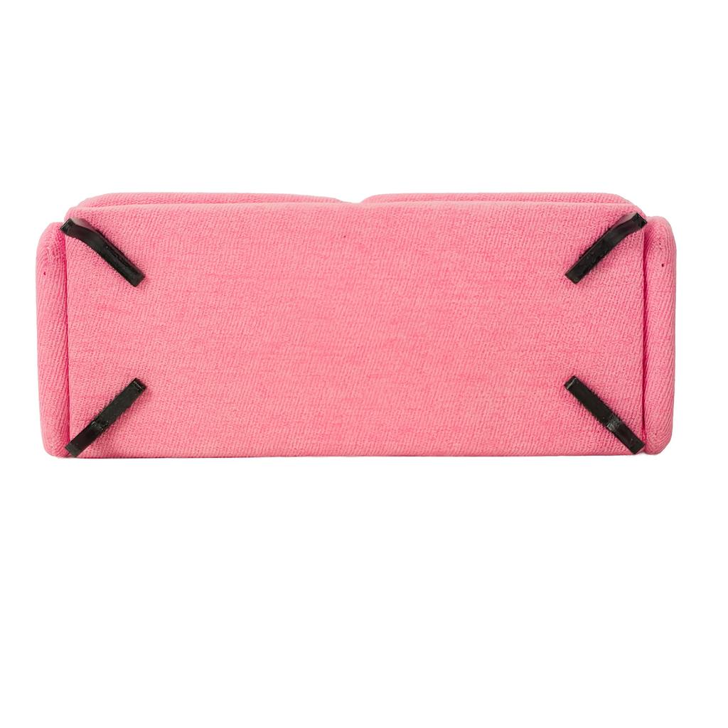 Puppenhaus Miniaturmöbel im Maßstab 1:6, Kompaktes modernes Sofa, Kirschrosa, mit 2 Kissen, Puppensofa, Miniatur-Interieur