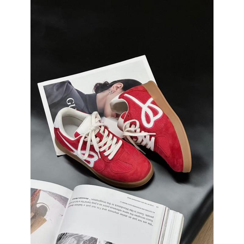 Spring and Summer New Board Shoes Platform Red Handmade Sports Couple Casual Shoes Female Macarons