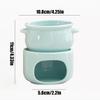 Chocolate Fondue Cup Non-Stick Ceramic Warmer Pot Melting Chocolate Cup With Forks For Cheese Marshmallow Dipping Dessert