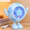 Soccer Hand Fan Football Shape Mini Handheld Fan With Led Light 1 Pc