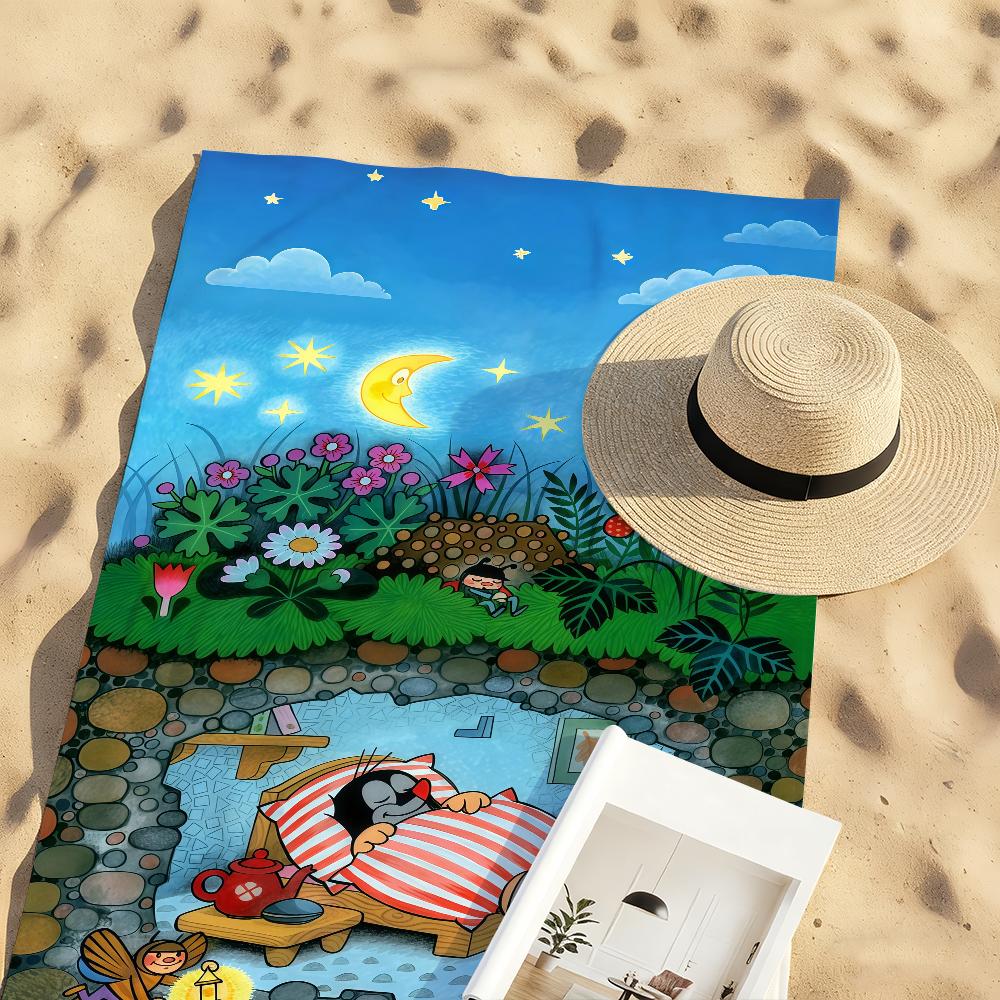Cartoon Der kleine Maulwurf Handtuch Schnelltrocknend Strandhandtücher Sind Geeignet Für Schwimmbäder Camping Yoga Und Das Fitnessstudio