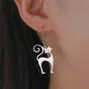 My Shape Cat Earrings for Women Girls Stainless Steel Funny Animals Pet Kitten Earrings Fashion Jewelry Long Tail Cats Gifts