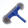 13" Heavy Duty Pool Brush Head High Strength Bristle Detachable Aluminum Handle for Tough Dirt Removal