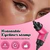 Double Ended Stamp Eyeliner Pen, 2 In 1 Waterproof Smudgeproof Liquid Eye Liner Pencil, Long Lasting Quick Drying Eye Makeup Tools for Beginners