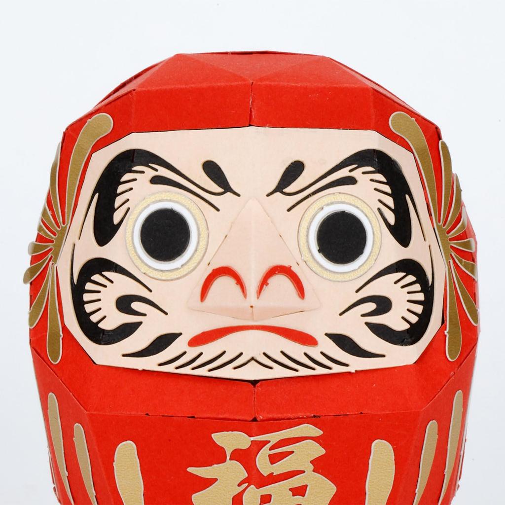Kawada Paper Nano 360 Daruma x 12 x 17 Wiek 12 i Miniaturowa Lalka Wnętrza z Papieru, Czerwona, PS-18, 0,7 cm, Góra, Zestaw, Zestaw, Projekt, PS-18