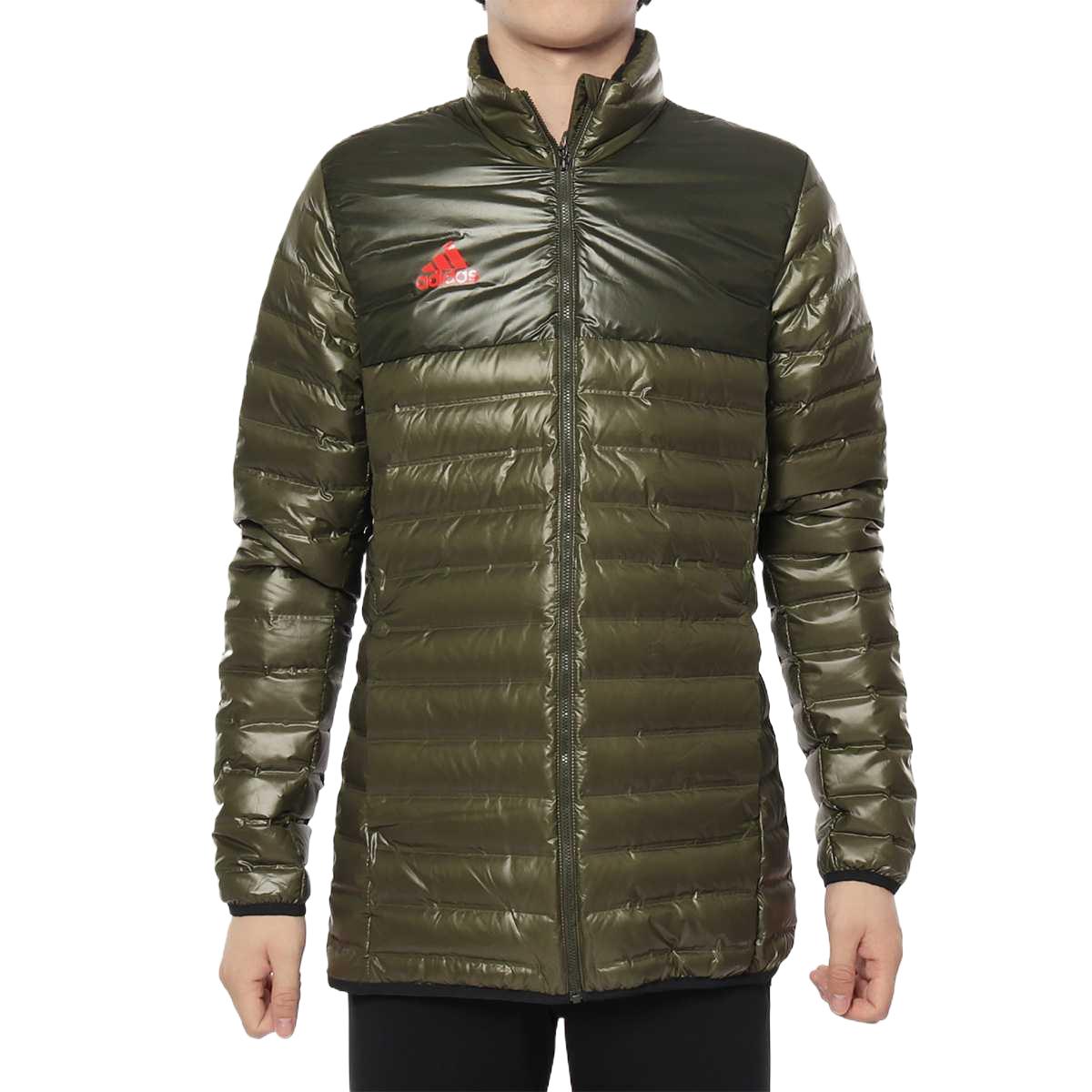 Adidas Down Jackets Men s Green Stand Collar Moderate Down Jacket CE9576 175/92A/A42/S