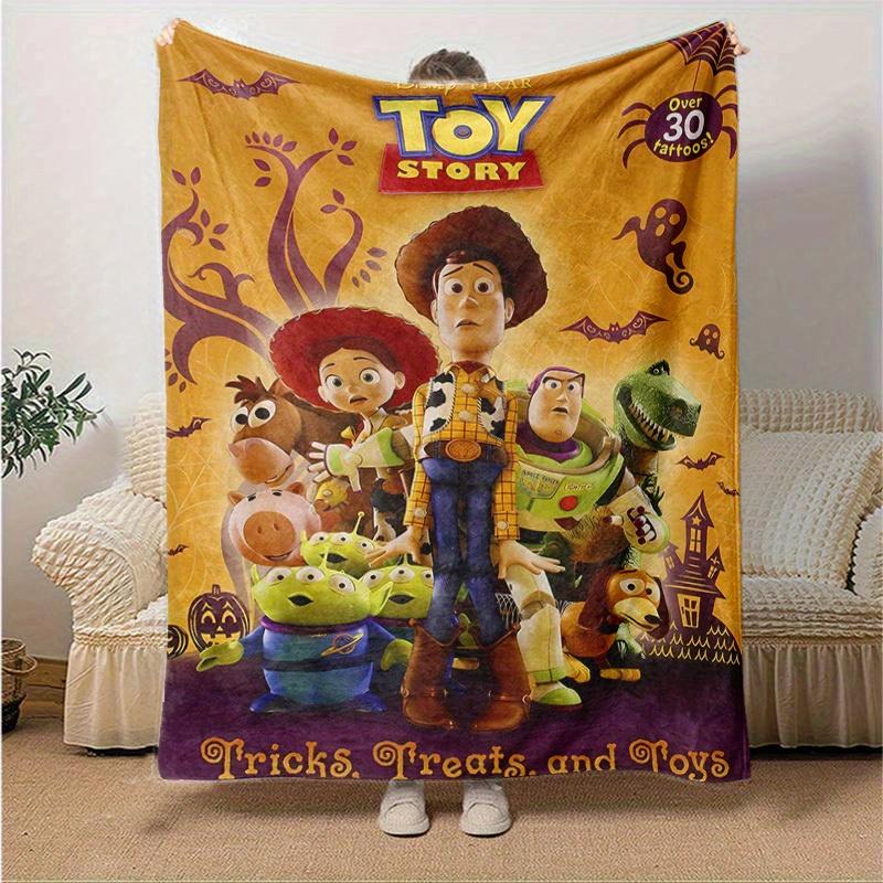 1pc, Cozy Toy Story Home Decor: Soft Flannel Blanket for Bedroom, Living Room, Travel, Camping, Car