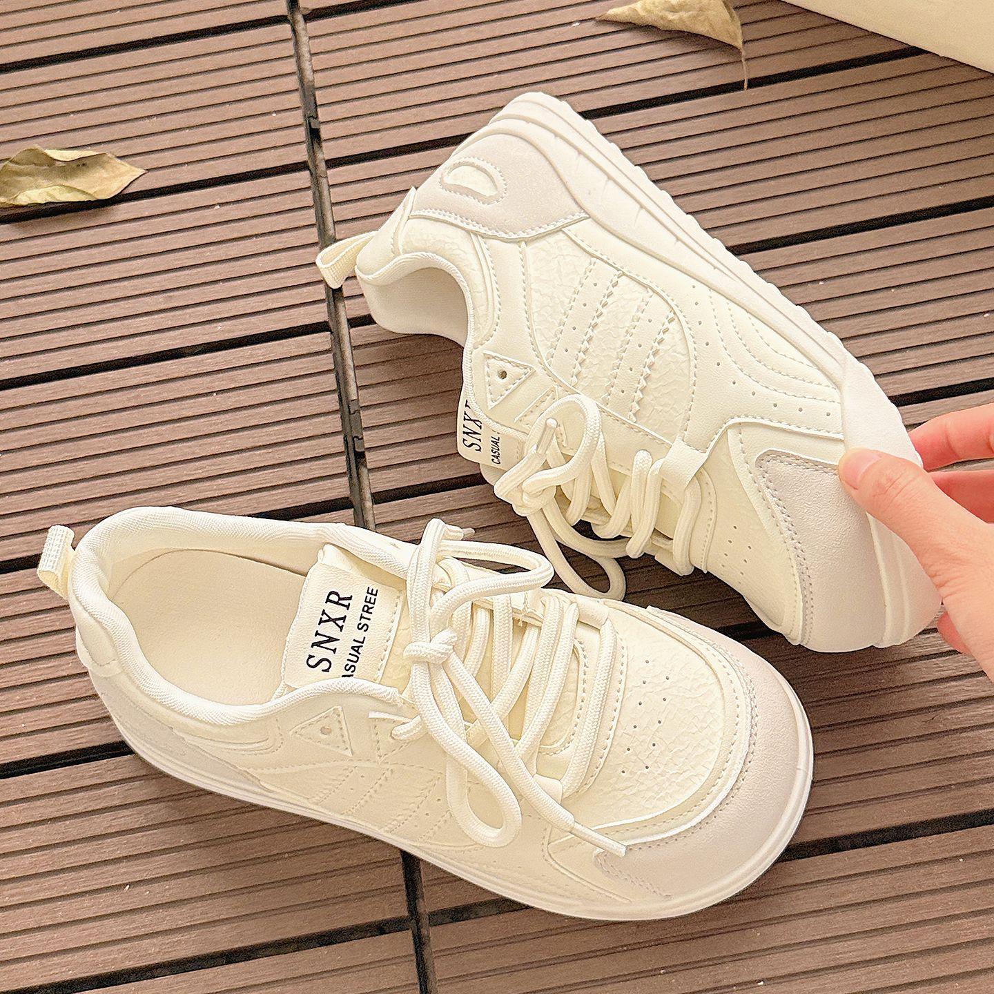 

Женские белые кроссовки 2025: Новый летний стиль - Универсальная повседневная спортивная обувь (A6052 Aedemeng) 38