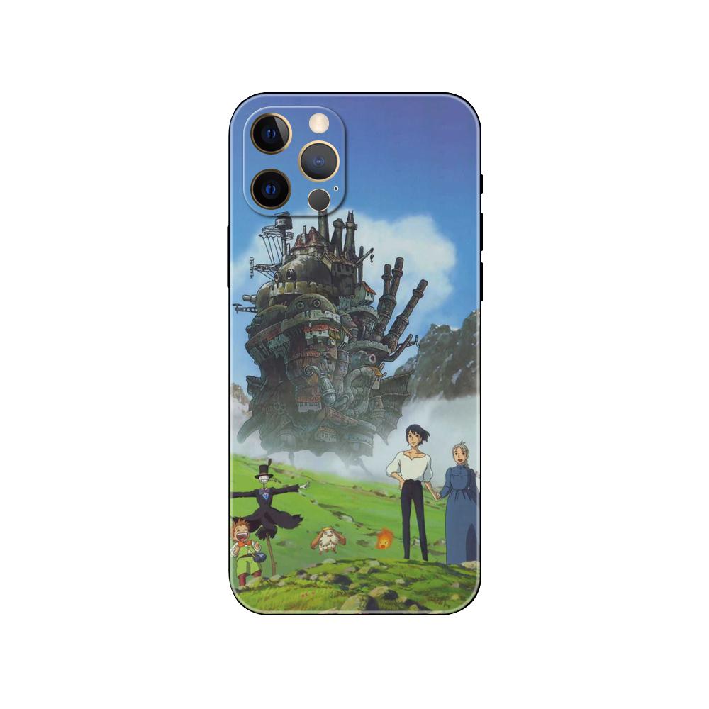 Howls Howl's Moving Castle phone case for iphone 14 se 6 6s 7 8 plus x 10 XR XS 11 12 13 mini pro MAX black tpu back cover