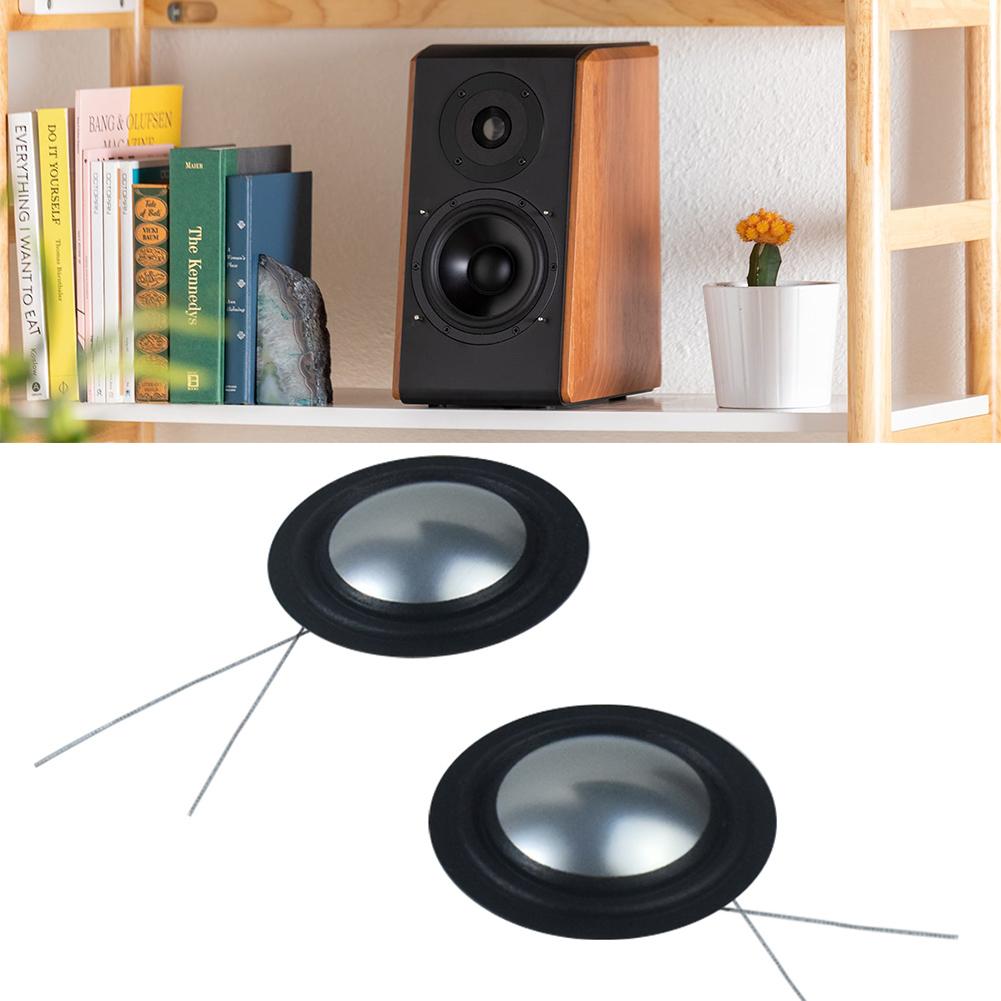 2Pcs Titanium Tweeter Diaphragm Voice Coil 25.4mm 25.5mm Metal Titanium Composite Silk Diaphragm Voice Coil 8 Ohm Repair Parts
