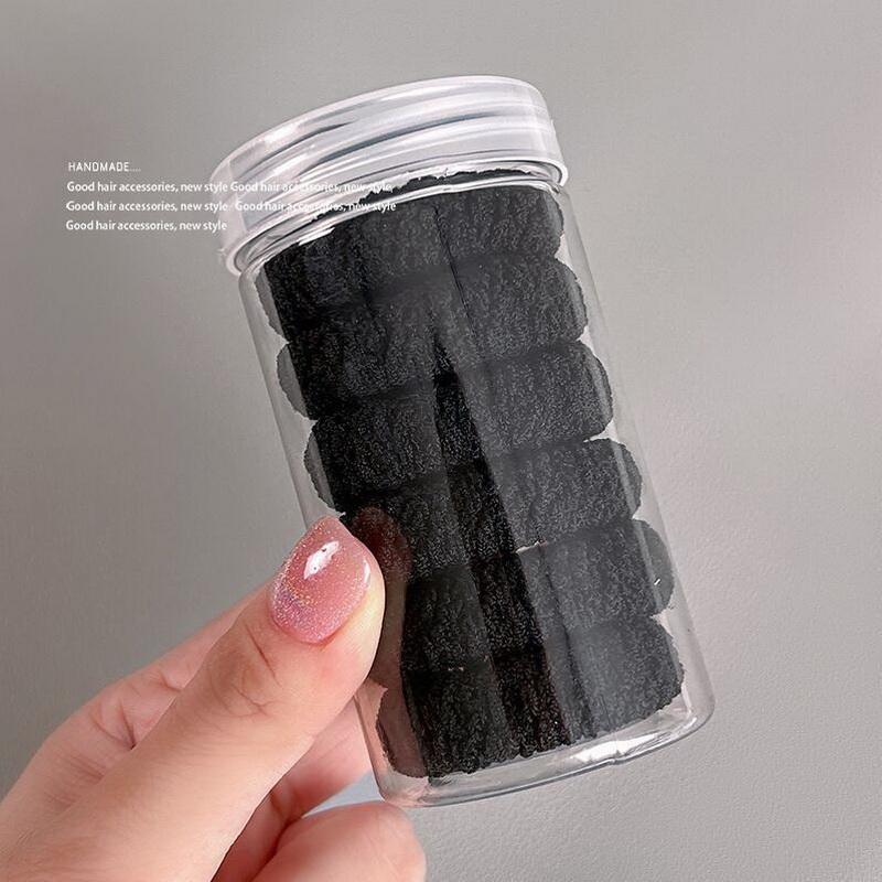 6pcs/set Simple Thick Stripe Hair Rubber Bands For Women High Elastic Black Hair Tie Girls Ponytail Holder Hair Rope Scrunchie