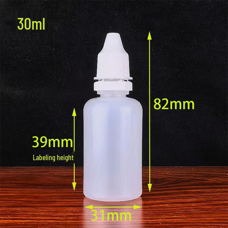 20ml, 50ml, 100ml Translucent HDPE Dropper Bottles - Squeeze & Eye Drop Design