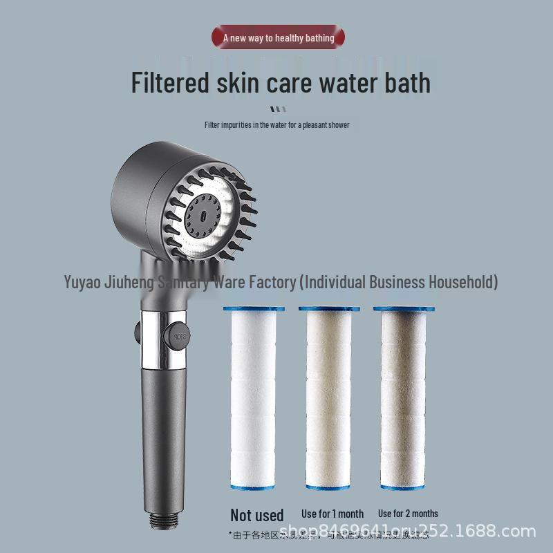 Lotus Handheld Shower Head with Powerful Spray and Filter