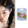 Lovely Christmas Hair Clip Sequined Nonslip Strong Clip Santa/Tree Decors For Christmas Holiday Hair Styling Accessories