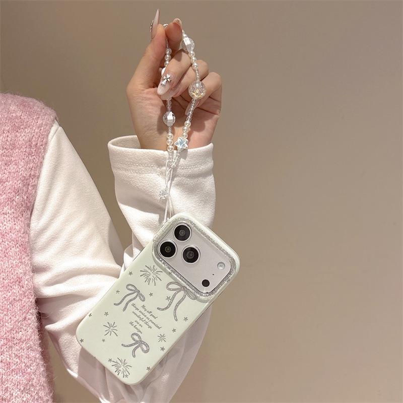 

Elegant 3D Pearl Bowknot Case for iPhone 14/15/16/17 Pro Max - Luxurious Feel iPhone 17