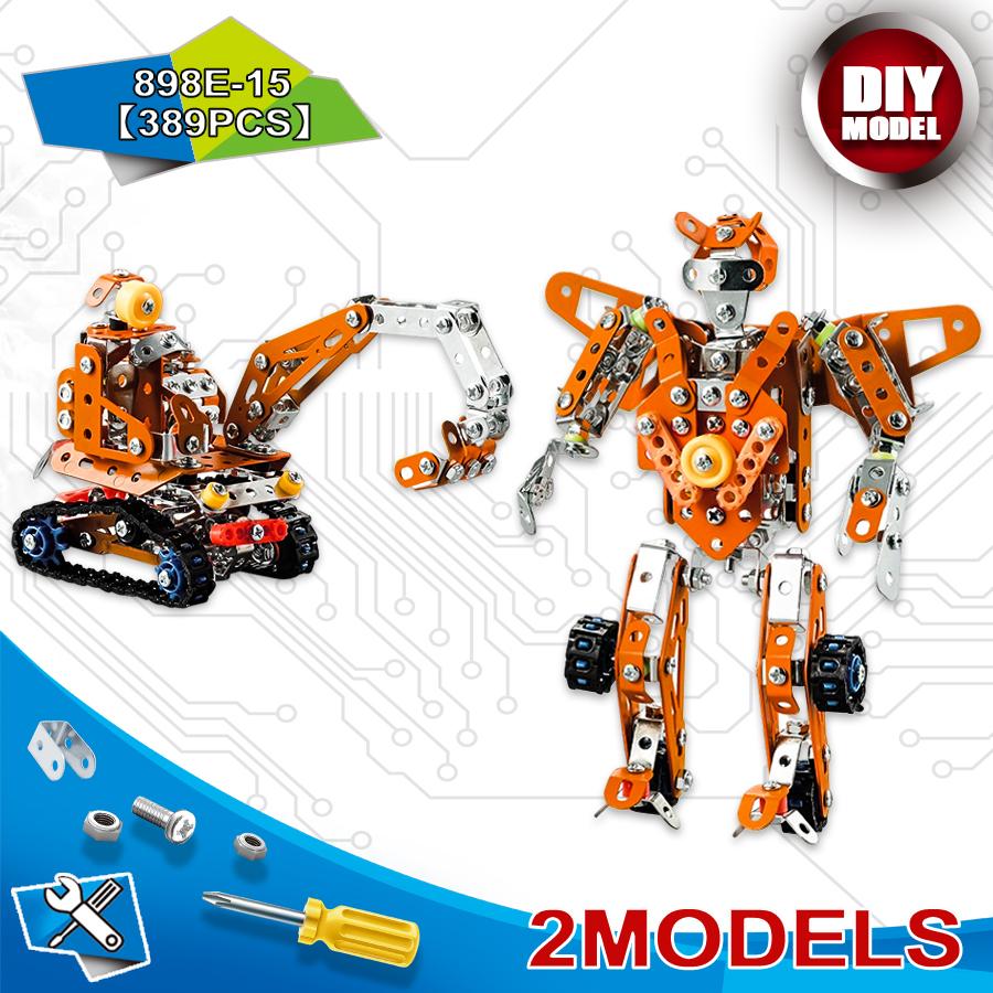 Non-Toxic Creative Metal Assembly Engineering Vehicle Simulation Screw Nut Building Block Model Children'S Educational Toys For Children