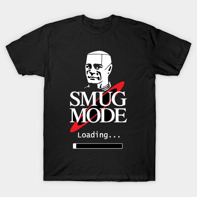 

Men Black Print T-shirt Smug Mode Kryten No-Cut Transfer Paper Print Cotton Tshirt L чёрный