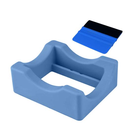 Silicone Cup Holder Tray with Built-in Slot for Crafts Small Flexible Stand for Vinyl Decals Mug Decorating Accessory