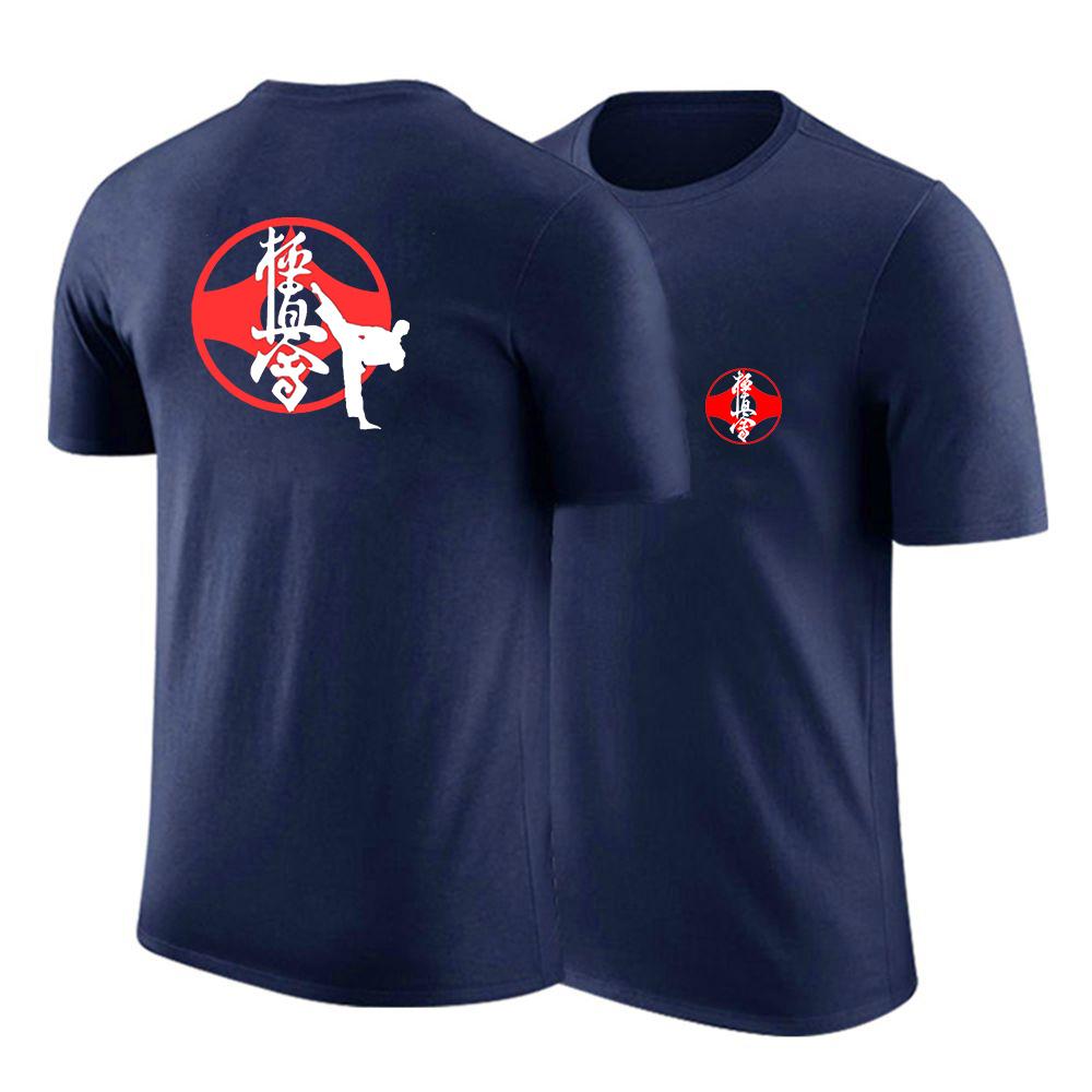 2025 Summer Unisex Kyokushin Karate Logo Print Popular High Street Solid Color TShirt Quick Drying Comfortable Cotton Short Sleeve
