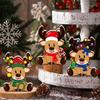 Reindeer Christmas Decor Festive Tiered Tray Decorations 2D Deer Shape 3 Pieces Farmhouse Table Decor For Holiday Indoor Party