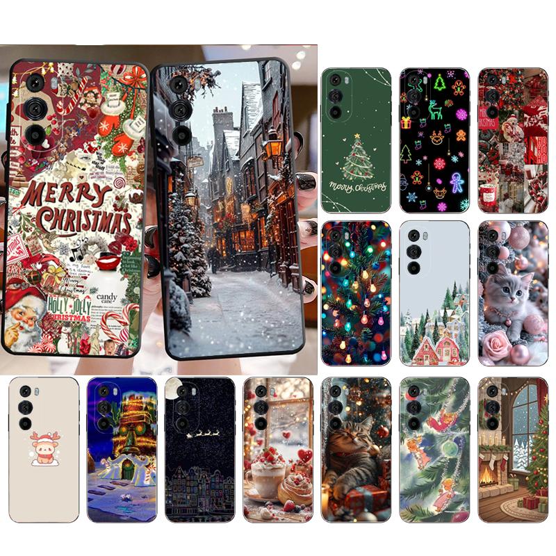 Christmas Art Phone Case For Motorola Edge 50 40 Pro 60 50 40 30 Ultra Neo Fusion Moto G Play G Stylus G Power G