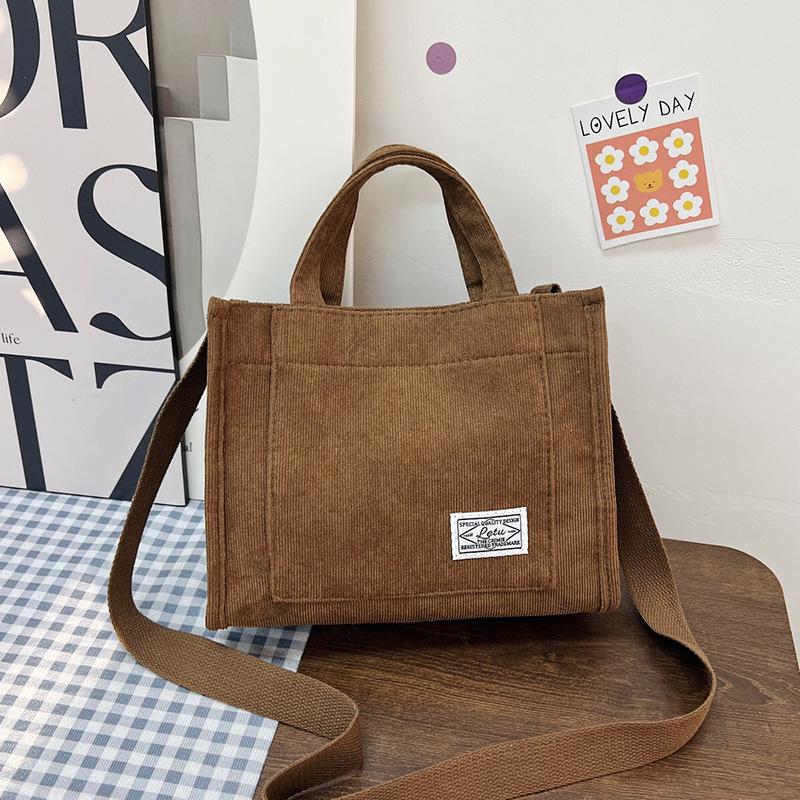 2024 Corduroy Small Square Korean Trendy Handbag Crossbody Shoulder Bag for Women