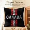 Canada Canadian Flag CA Leaf Cushion Cover Natural Linen Organic Fabric DoubleSided Printing Sofa Home Decor Gift Pillow Case