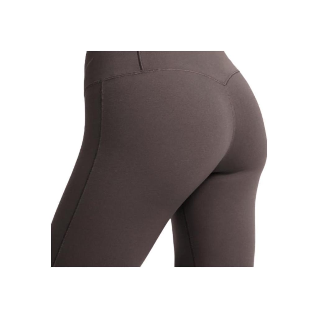 Nike Zenvy Einfache einfarbige Logo High Waist Schnelltrocknend Po-Hebend Schlaghose Sport Hose Damen Unterteile Mittelgrau FV7922254