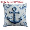 Ocean Series Decorative Pillow For Living Room Modern Plush Cushion 45x45cm
