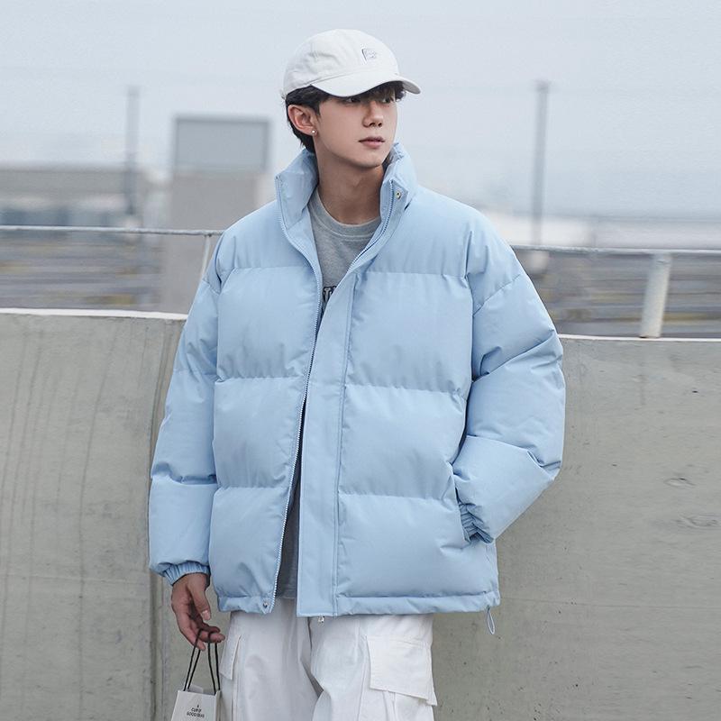 Unisex Cotton Jacket: Winter Wear for Couples, Versatile Two-Way Design, Solid Color, Casual Hooded Jacket.