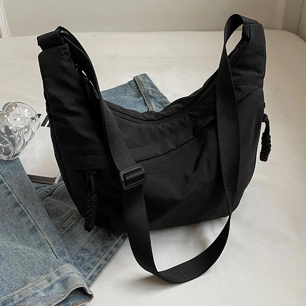 Women Stylish Dumpling Bag Multi-pockets Hobo Sling Bag Large Capacity Fashion Shoulder Bag Adjustable Strap Outdoor Travel Bag