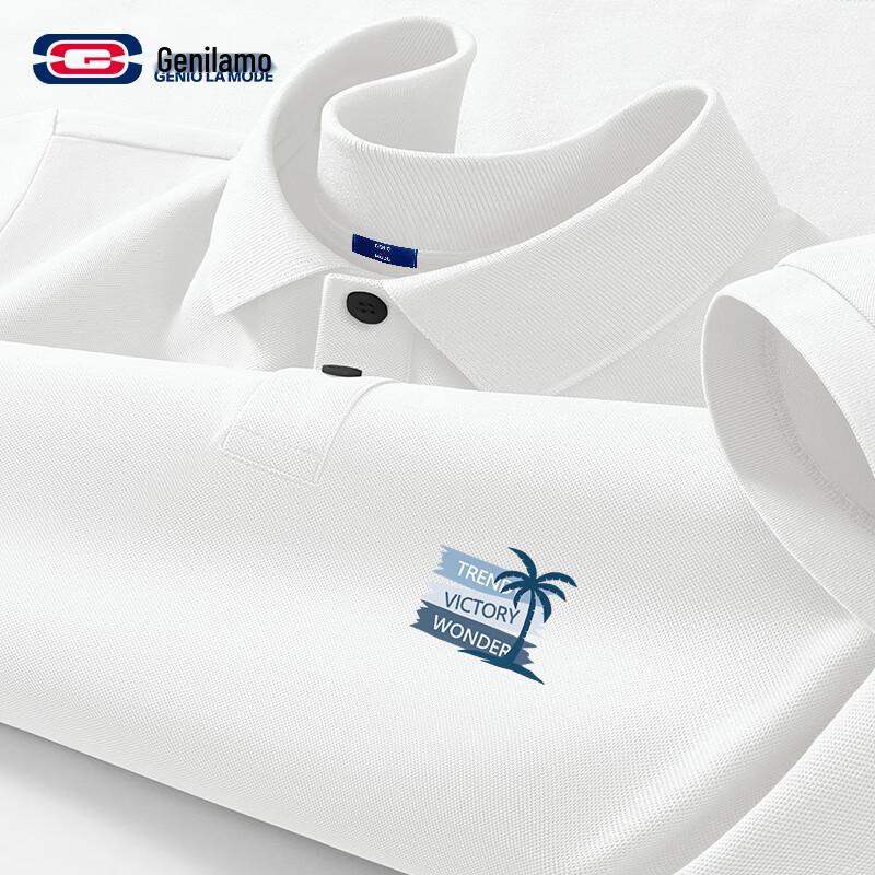 GENIOLAMODE Herren Sommer Kurzarm Poloshirt