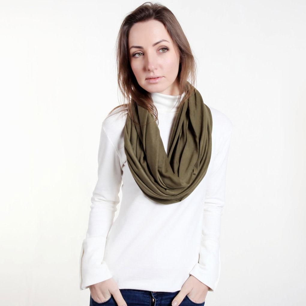 Nursing Scarf Comfortable To Wear With Multiple Colors Available Solid Neck Scarf Pullover Scarf