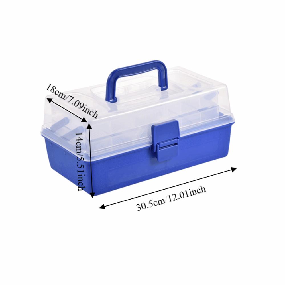 3 Layers Fishing Tackle Storage Box ABS PP Fishing Accessory Box  Outdoor Fishing