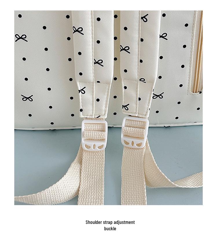 Polka Dot Bow Backpack for Girls - Versatile, High-Value School Bag for Middle & High School Students