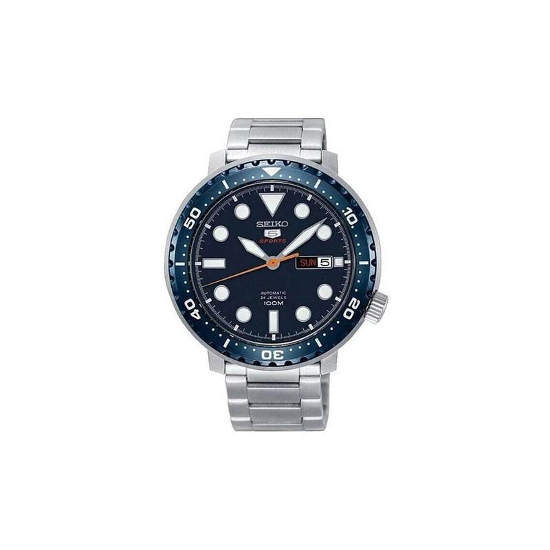 SEIKO waterproof 100 meters Automatic Steel Strap men s watch blue dial SRPC63K1 синий