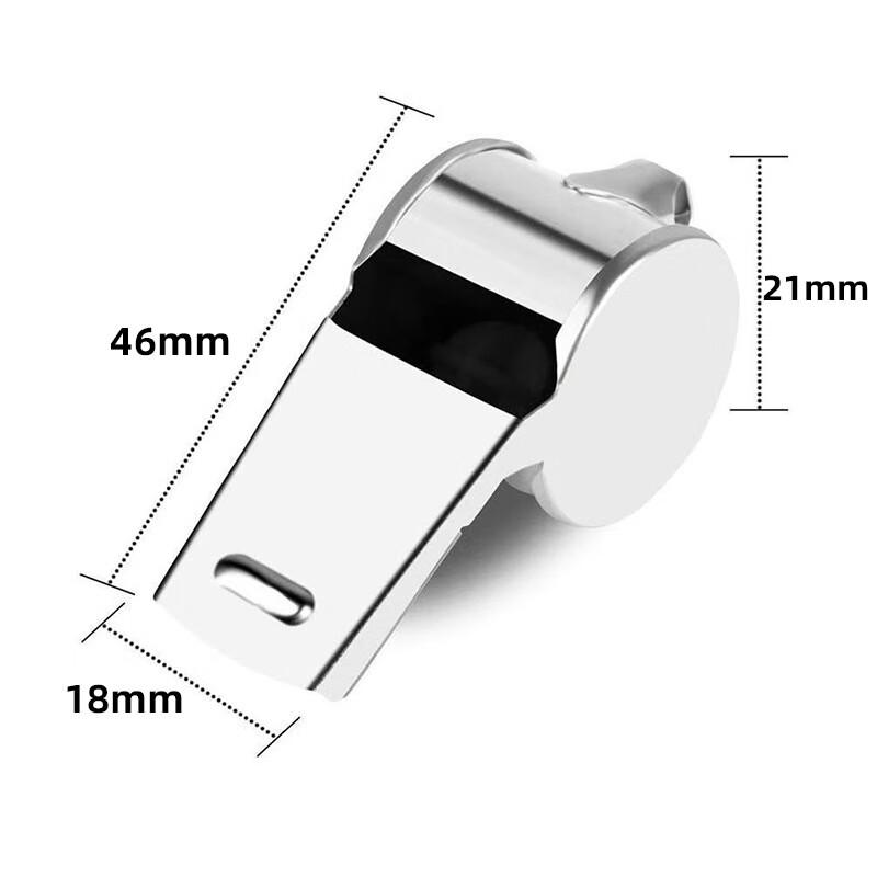 10-Pack Stainless Steel Whistles with Lanyards and Storage Box