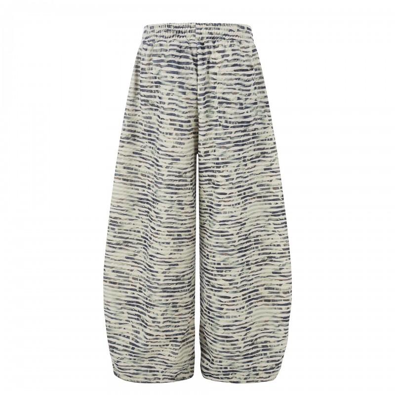 Womens Gradient Striped Sweatpants Loose Wide Leg Drawstring Joggers Streetwear Jazz Dance