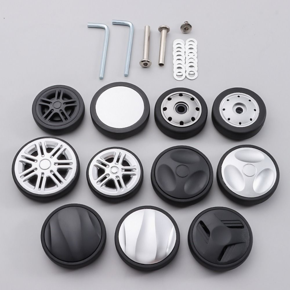 Portable Suitcase Parts Axles Suitcase Wheels Replacement with Screw Replace Wheels Caster Wheel Repair Kit Luggage Accessories