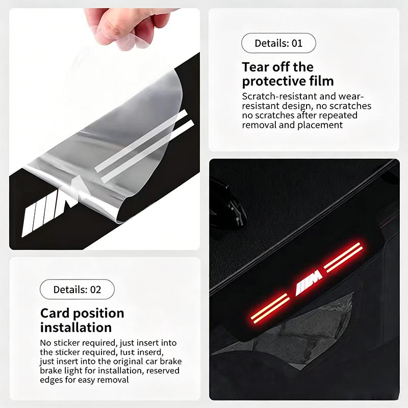 BMW Car High Mounted Stop Lamp Stickers High Brake Lights Decals For BMW G30 G32 G01 G02 G05 G06 G07 G26 G23 G22 F40 F20 G08 G16 MP1