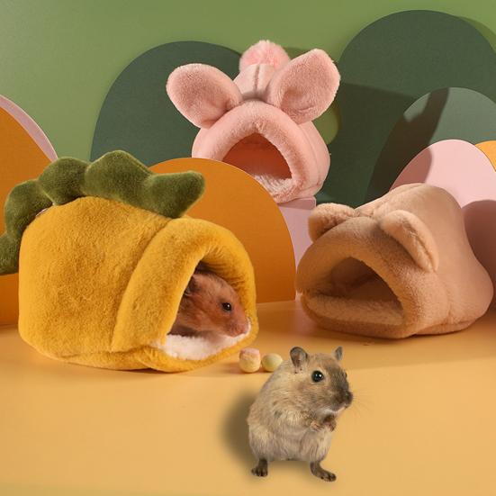 

Гнездо хомяка, мультяшное большое пространство, мягкий полузакрытый отдых, плюшевый домик в форме кролика, домик белки