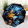 1 Stück Goku Super Saiyan Blau Automatisches Auf- und Zuklappbares Regenschirm, Winddichte 8-Rippen-Konstruktion, Leichter Reise-Regenschirm für Damen/Herren,a0902066