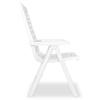VidaXL 2 pcs Chaises inclinables de jardin Plastique Blanc