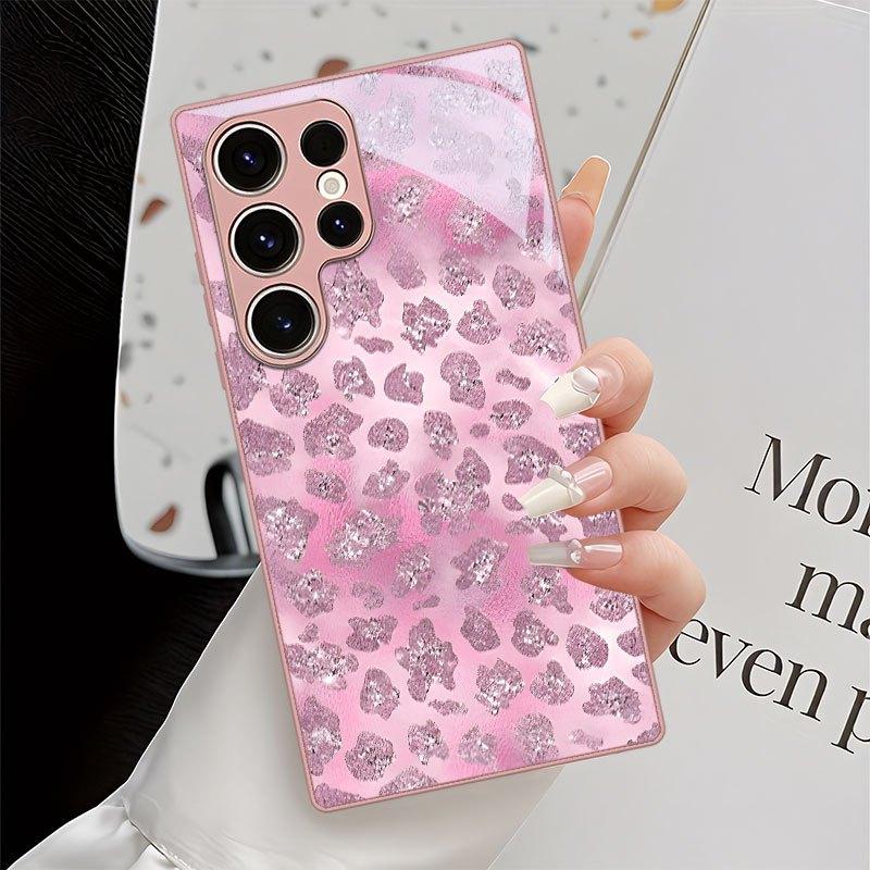 Leopard Print New Exquisite Luxury High-end PhoneCase Glass PhoneCase for Samsung Galaxy S26 S25 S24 S23 S22 S21 FE,Ultra,Plus
