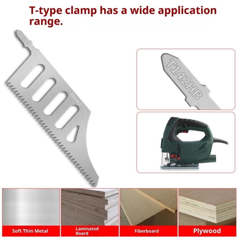 High Precise Curved Jigsaws Blade Stainless Steel T Shank Suitable For Professional Woodworking & Crafting Cutting Tasks